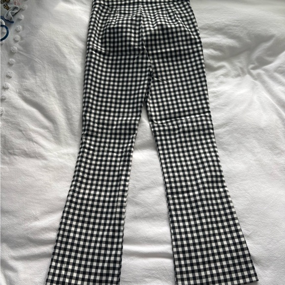 Zara Black and White Checkered Cropped Pants - Picture 4 of 4
